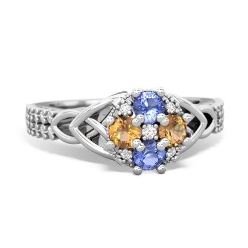 tanzanite-citrine engagement ring