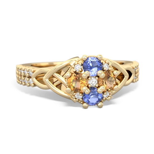 tanzanite-citrine engagement ring