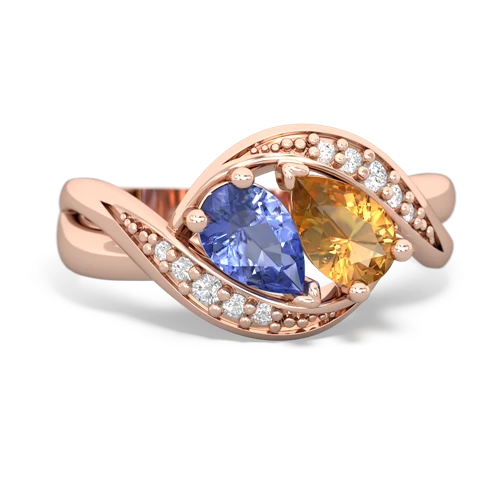 tanzanite-citrine keepsake curls ring