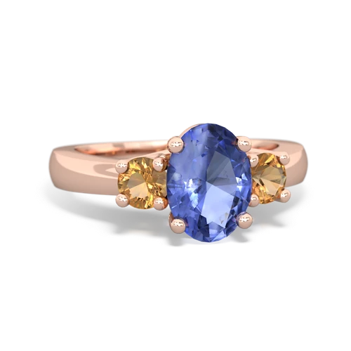 tanzanite-citrine timeless ring