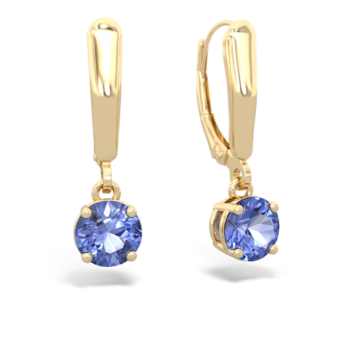 tanzanite lever-back earrings