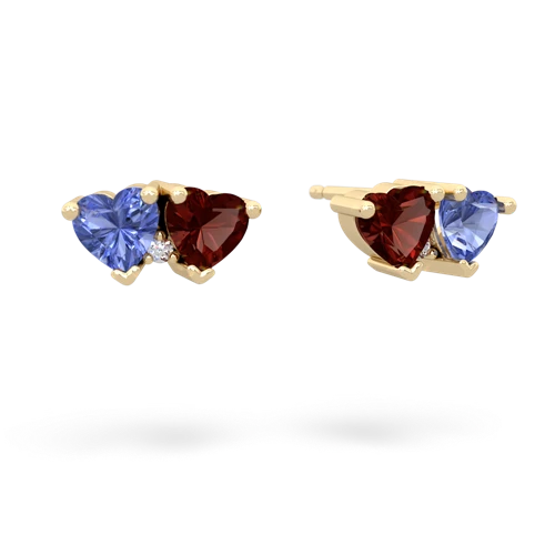 tanzanite-garnet  earrings