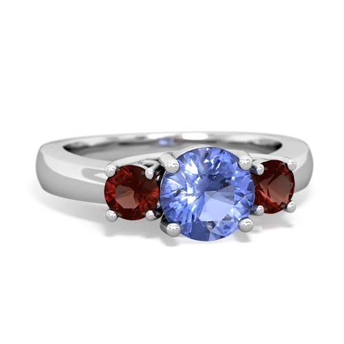 tanzanite-garnet timeless ring