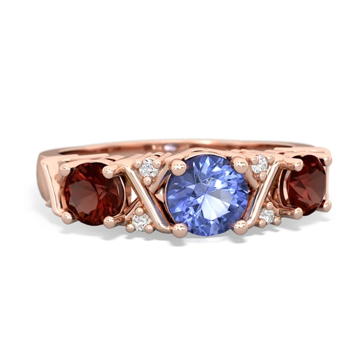 tanzanite-garnet timeless ring