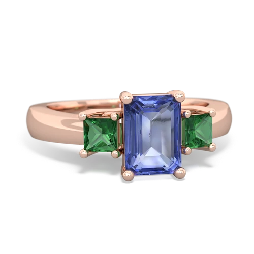 tanzanite-lab emerald timeless ring