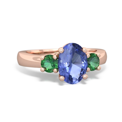 tanzanite-lab emerald timeless ring