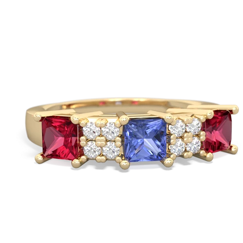 tanzanite-lab ruby timeless ring