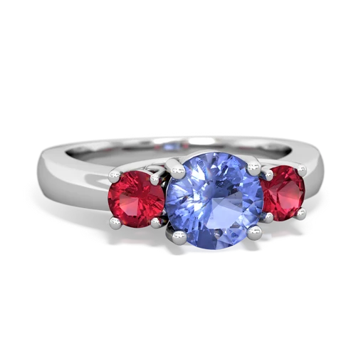 tanzanite-lab ruby timeless ring