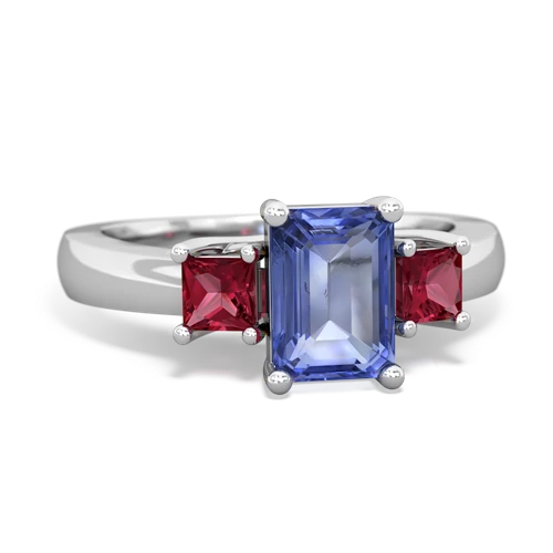 tanzanite-lab ruby timeless ring