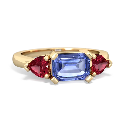 tanzanite-lab ruby timeless ring