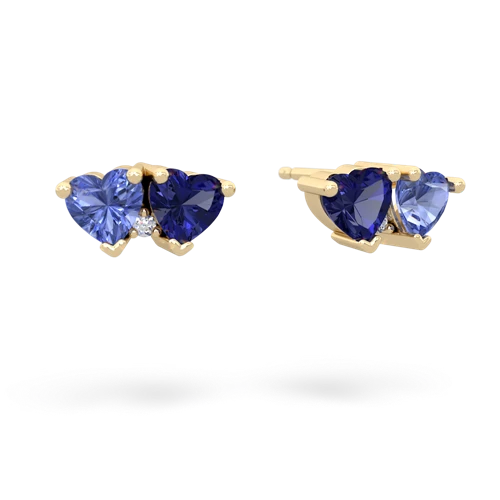 tanzanite-lab sapphire  earrings