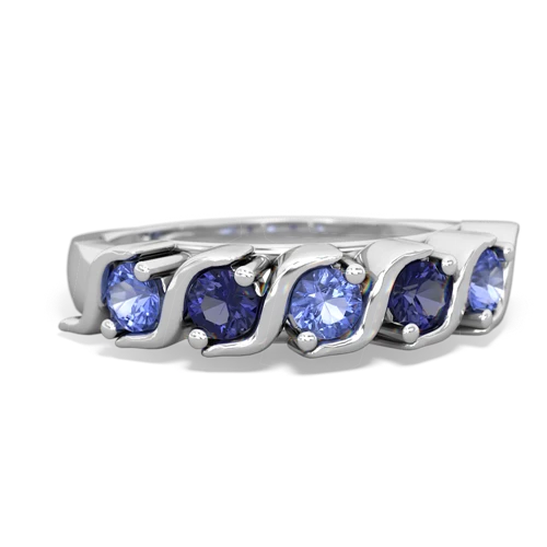 tanzanite-lab sapphire timeless ring