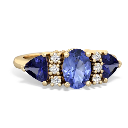 tanzanite-lab sapphire timeless ring