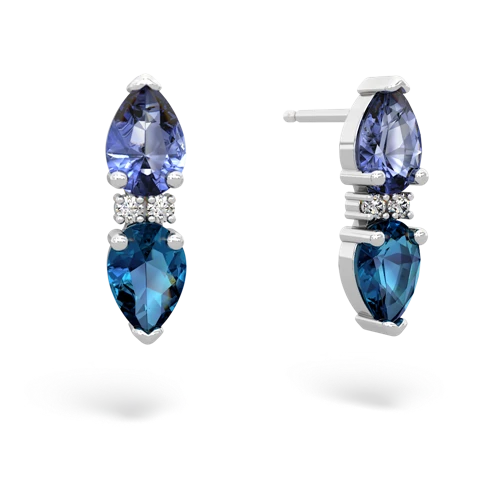 tanzanite-london topaz bowtie earrings