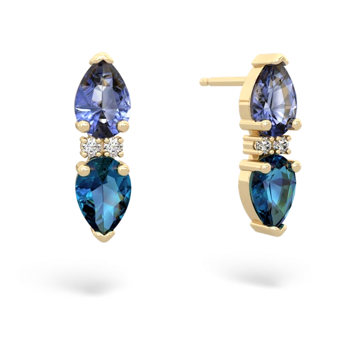 tanzanite-london topaz bowtie earrings