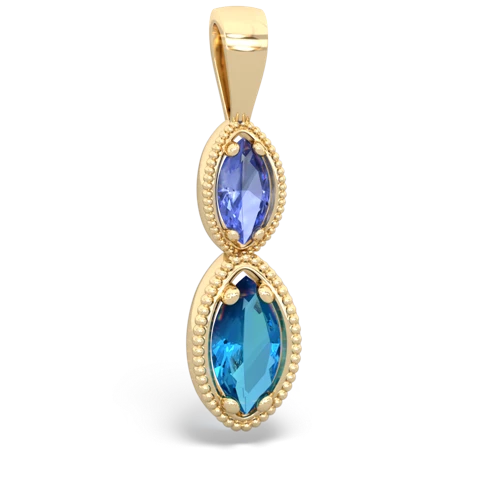 tanzanite-london topaz antique milgrain pendant