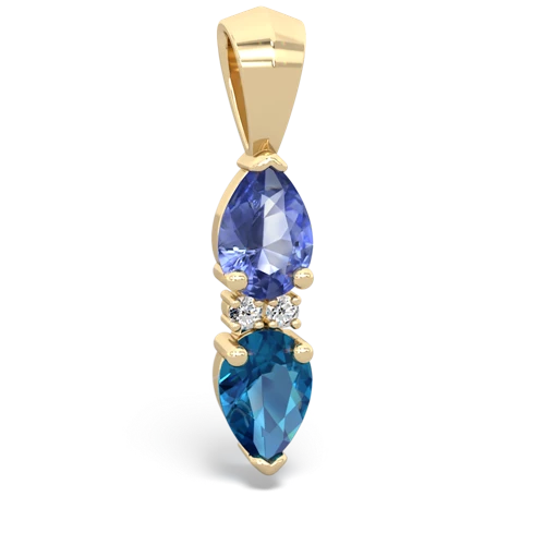 tanzanite-london topaz bowtie pendant