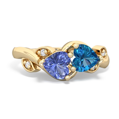 tanzanite-london topaz floral keepsake ring