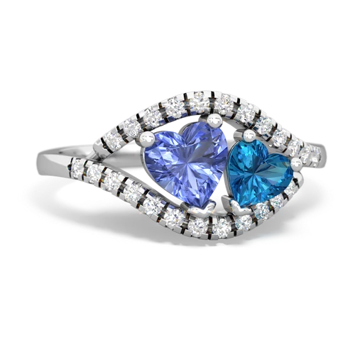 tanzanite-london topaz mother child ring