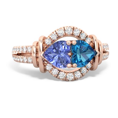 tanzanite-london topaz pave keepsake ring