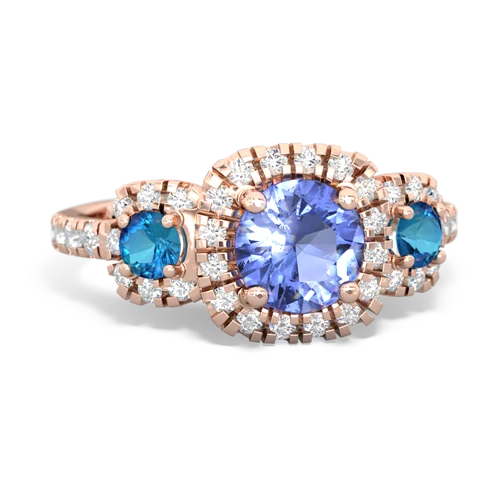 tanzanite-london topaz three stone regal ring