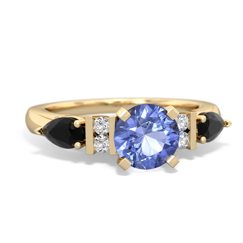 tanzanite-onyx engagement ring