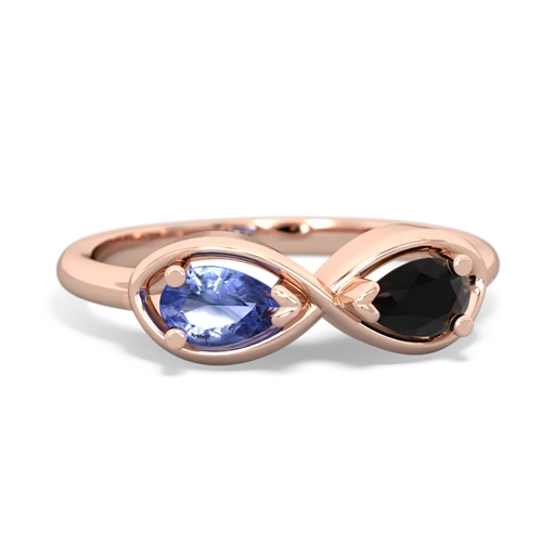 tanzanite-onyx infinity ring