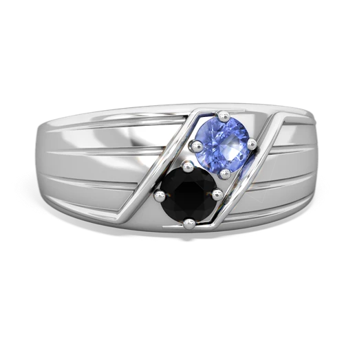 tanzanite-onyx mens ring