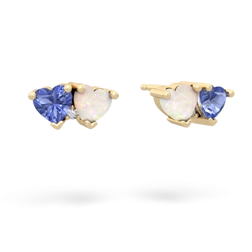 tanzanite-opal  earrings