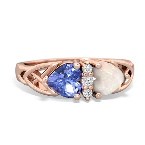 tanzanite-opal celtic ring