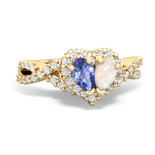 tanzanite-opal engagement ring