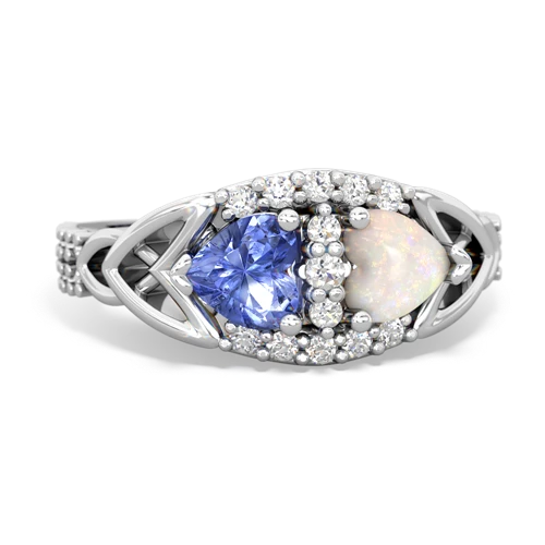 tanzanite-opal keepsake engagement ring