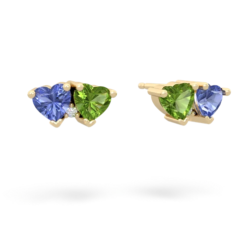 tanzanite-peridot  earrings