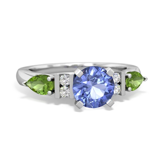 tanzanite-peridot engagement ring