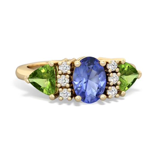 tanzanite-peridot timeless ring