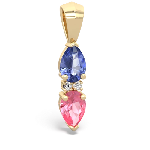 tanzanite-pink sapphire bowtie pendant