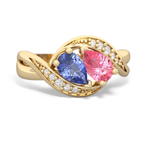 tanzanite-pink sapphire keepsake curls ring