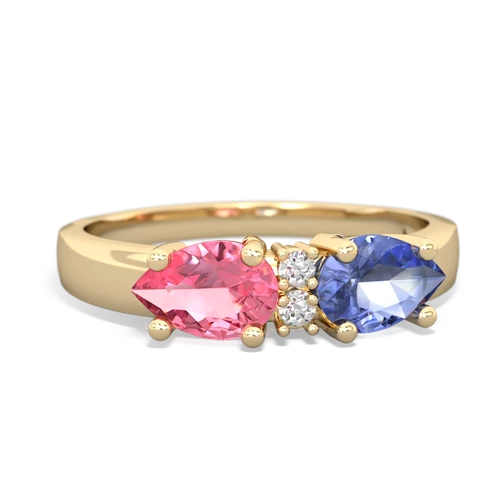 tanzanite-pink sapphire timeless ring