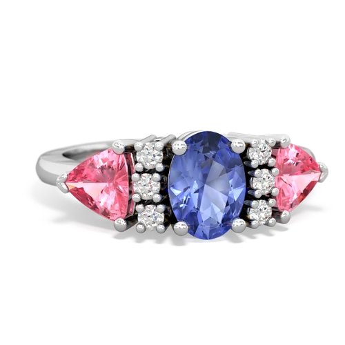 tanzanite-pink sapphire timeless ring