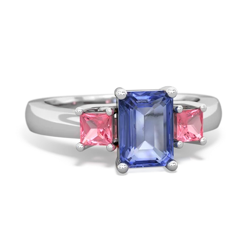 tanzanite-pink sapphire timeless ring