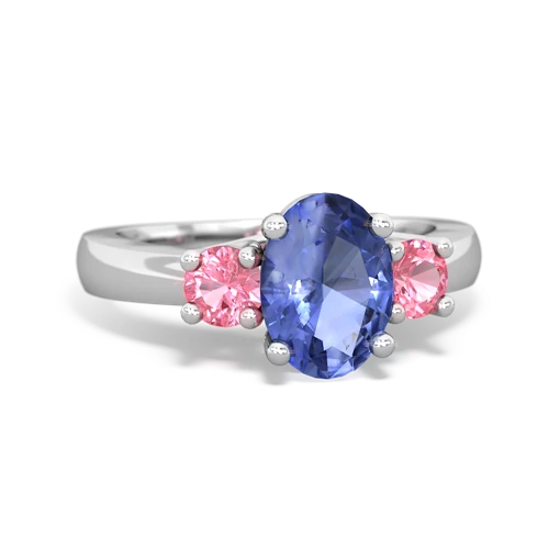 tanzanite-pink sapphire timeless ring