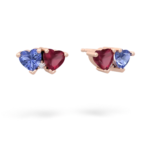 tanzanite-ruby  earrings