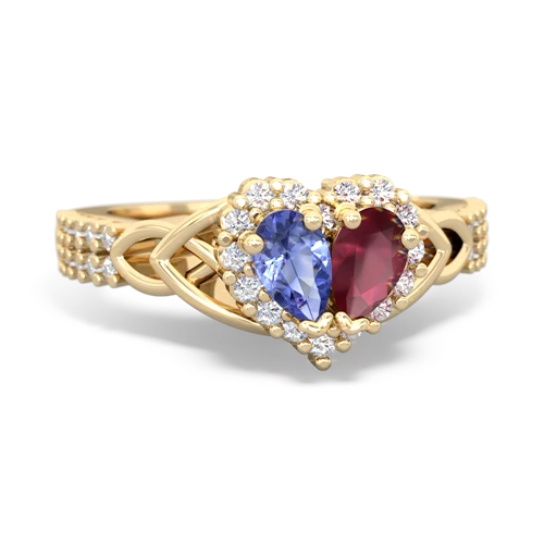 Tanzanite Ruby Rings in 14K Gold | JewelsForMe