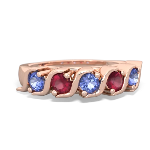 tanzanite-ruby timeless ring