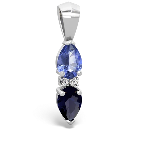 tanzanite-sapphire bowtie pendant