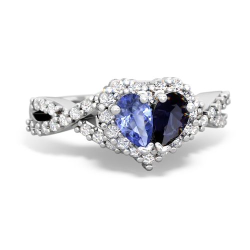 tanzanite-sapphire engagement ring