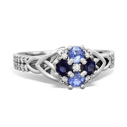 tanzanite-sapphire engagement ring