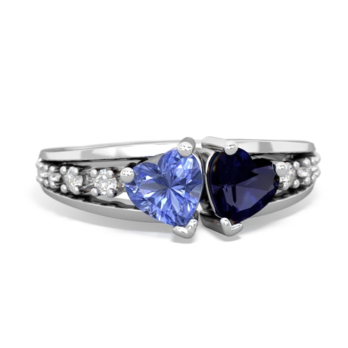 tanzanite-sapphire modern ring