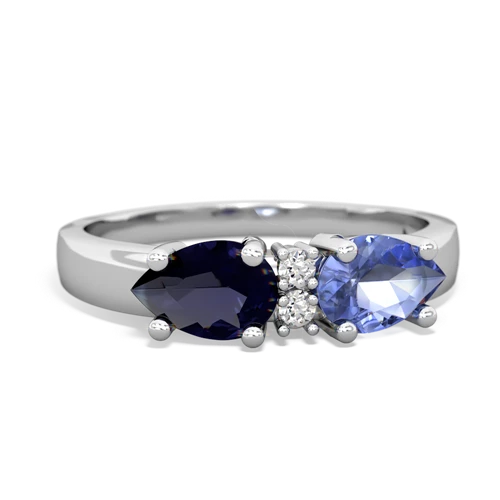 tanzanite-sapphire timeless ring