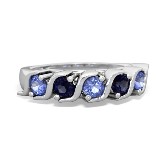 tanzanite-sapphire timeless ring